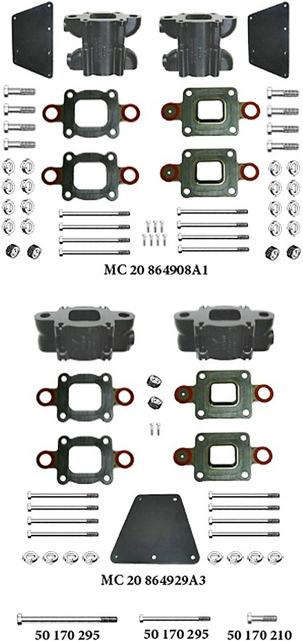 Mercruiser V8-4.3L, 5.0L, 5.7L & 6.2L "Dry Joint" Spacers