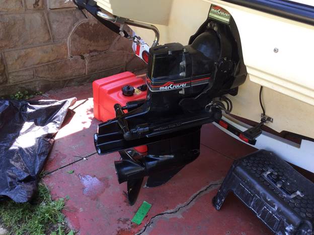 A motor on a boat  AI-generated content may be incorrect.