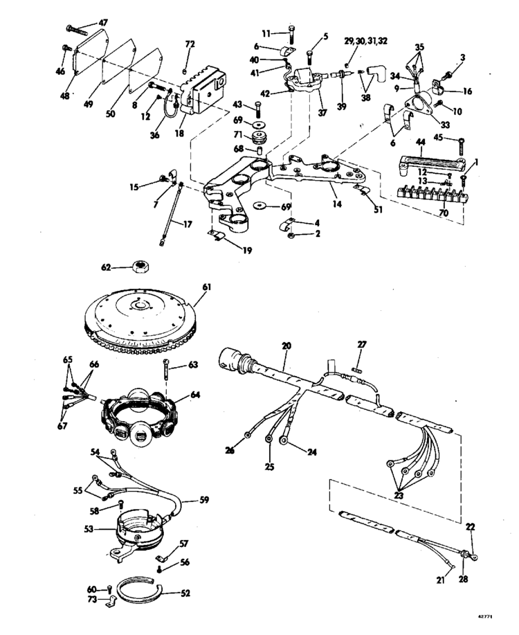 Evinrude Ignition System Parts for 1975 85hp 85593E Outboard Motor