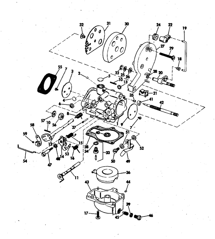 Johnson Carburetor Parts for 1973 20hp 20RL73A Outboard Motor 20 hp johnson outboard diagram 