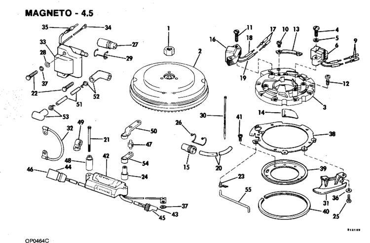 Evinrude Magneto-4.5 Parts for 1981 4.5hp E5RHLCIC Outboard Motor