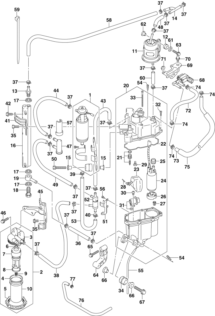 Johnson Outboard Fuel Pump Diagram - General Wiring Diagram