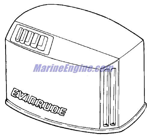 Evinrude Johnson OMC 0284539 - Upper Motor Cover