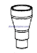 Evinrude Johnson OMC 0353315 - Water Tube -exten