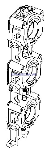 Evinrude Johnson OMC 0436848 - Throttle Body Assembly