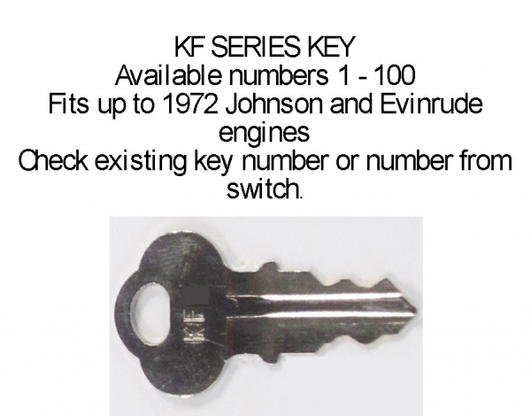 Evinrude Johnson OMC 0501574 - Ignition Key KF-59 Up to 1972