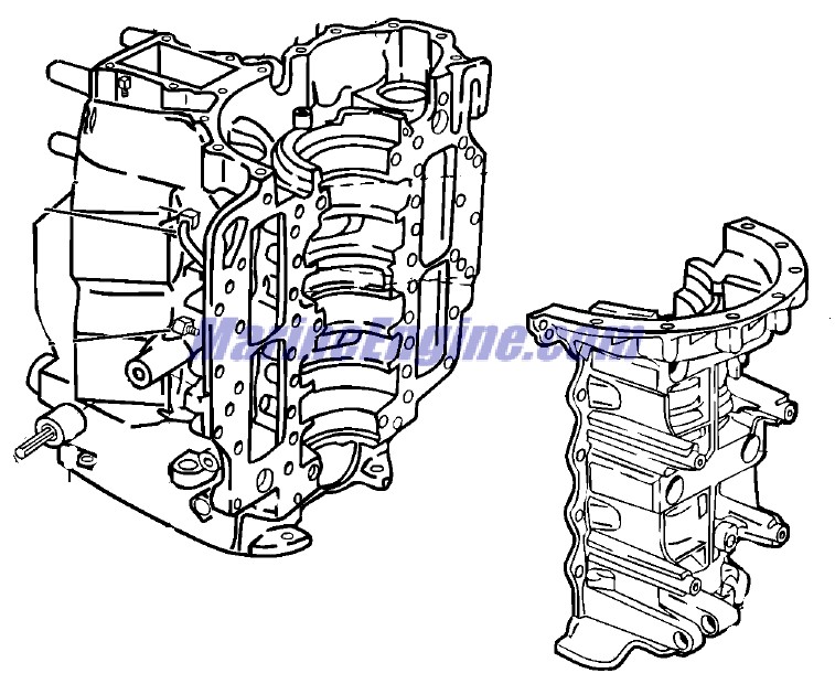 Evinrude Johnson OMC 5005461 - Cylinder & Crankcase Assembly