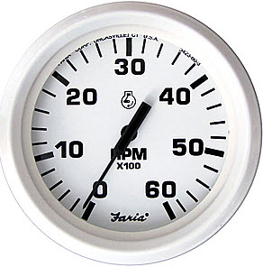 Tachometer, 6K, 4" For Inboard & I/O's 33103 - Faria Marine Instruments Gauges and Compasses - MarineEngine.com