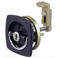Flush Lock, w/2-Keys 0931DP2BLK - Perko Deck Cabin Hardware - MarineEngine.com